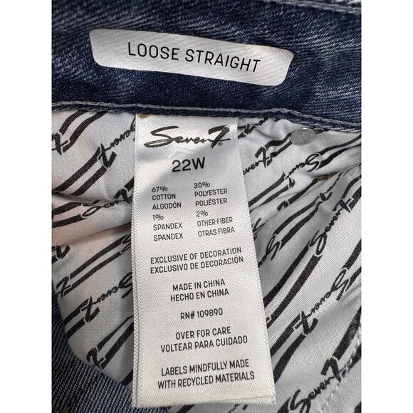 Women's Seven7 Jeans Loose Straight Fit – Size 22W – MEDIUM Wash – NWT - Picture 9 of 11